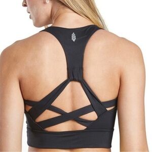 Free People FP Movement - Lightning Synergy Black Sports Bra - Small